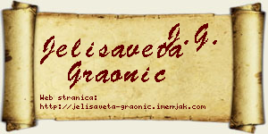 Jelisaveta Graonić vizit kartica